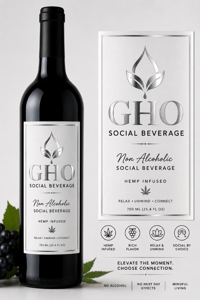 GHO Social Beverage — Non-Alcoholic · Hemp Infused